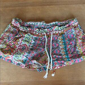 Roxy Multicolor Patterned Beach Shorts